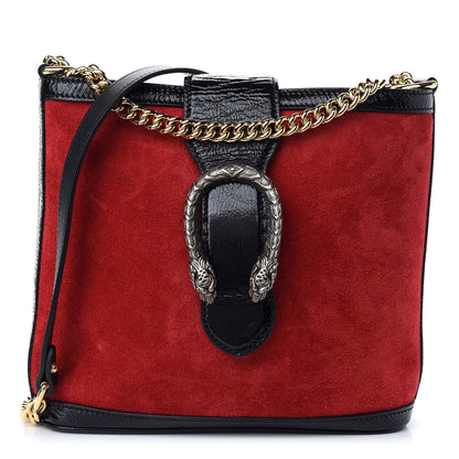 Gucci Suede Patent Medium Dionysus Bucket Bag Red 1 of 9