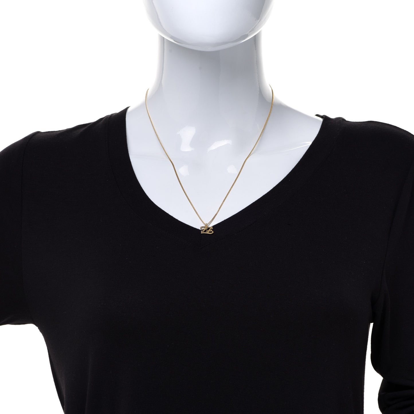 Metal Karligraphy Necklace Gold