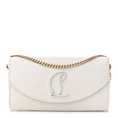Christian Louboutin Calfskin Monochrome Loubi54 Wallet On Chain White 1 of 13