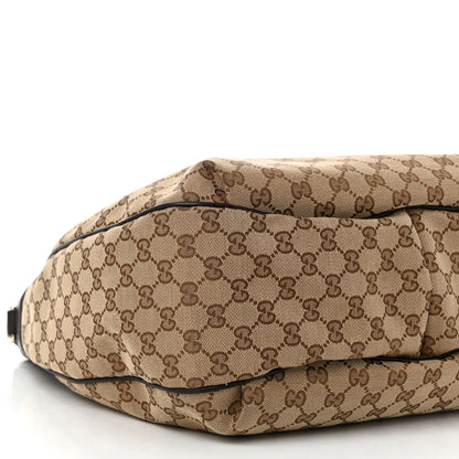Gucci Monogram Web Medium Dressage Hobo Dark Brown 9 of 11