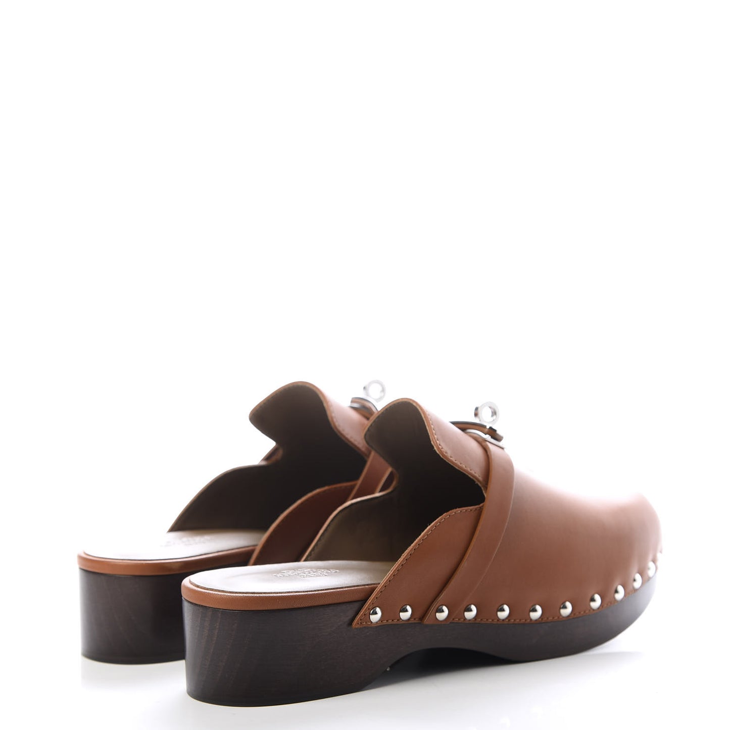 Heritage Calfskin Carlotta Mules 38 Naturel