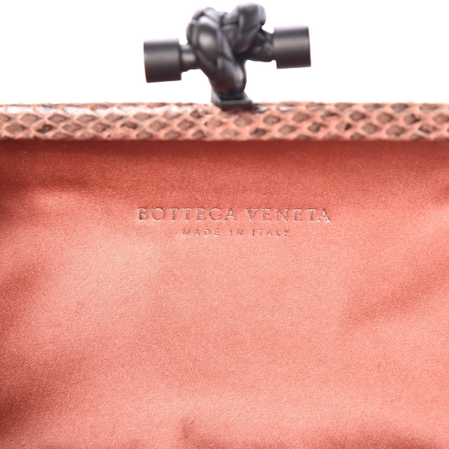 Satin Intreccio Impero Ayers Knot Clutch Dark Pink