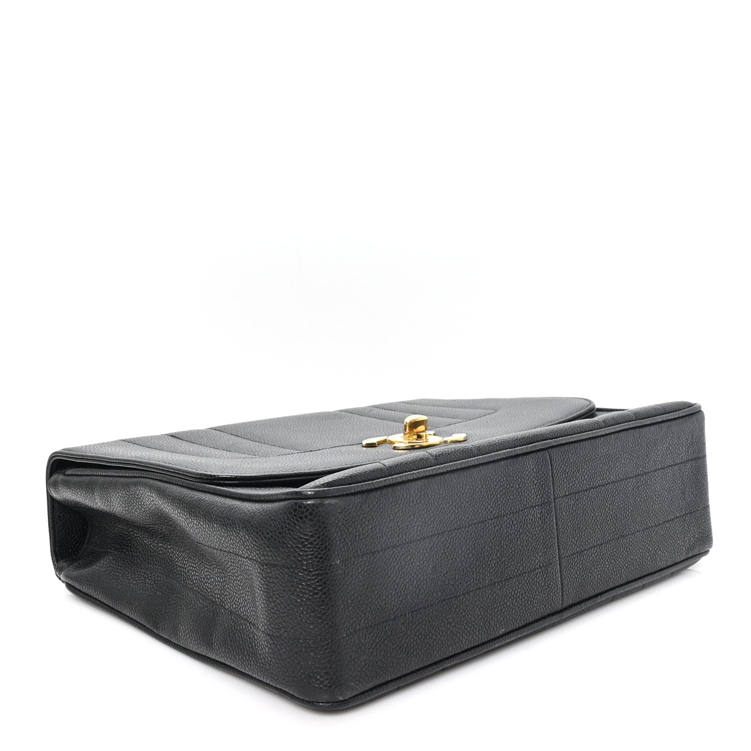 Chanel Caviar Vertical Quilted Kelly Flap Bag Black 4 of 11