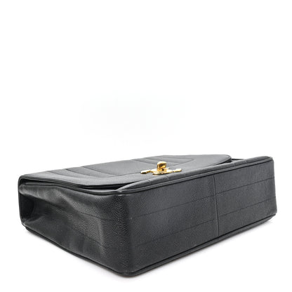 Chanel Caviar Vertical Quilted Kelly Flap Bag Black 4 of 11