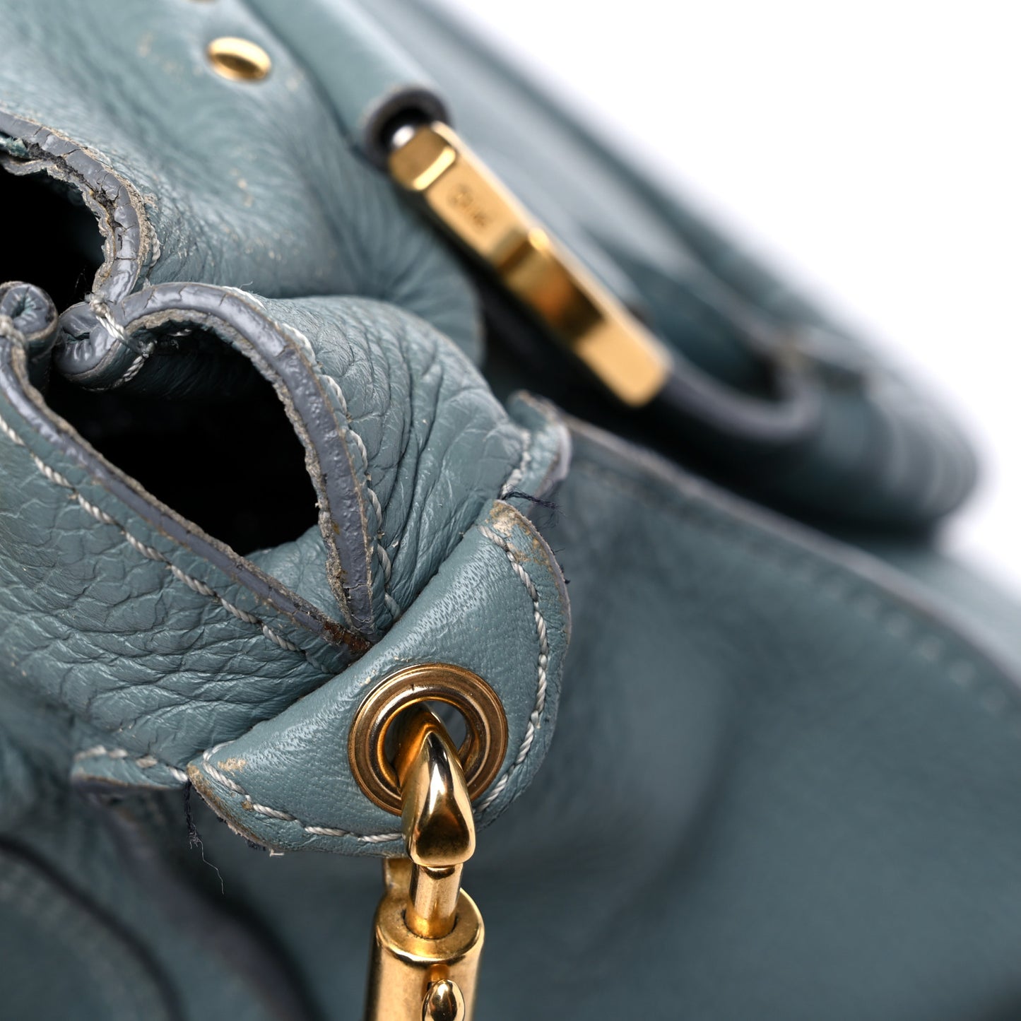 Calfskin Medium Marcie Satchel Cloudy Blue