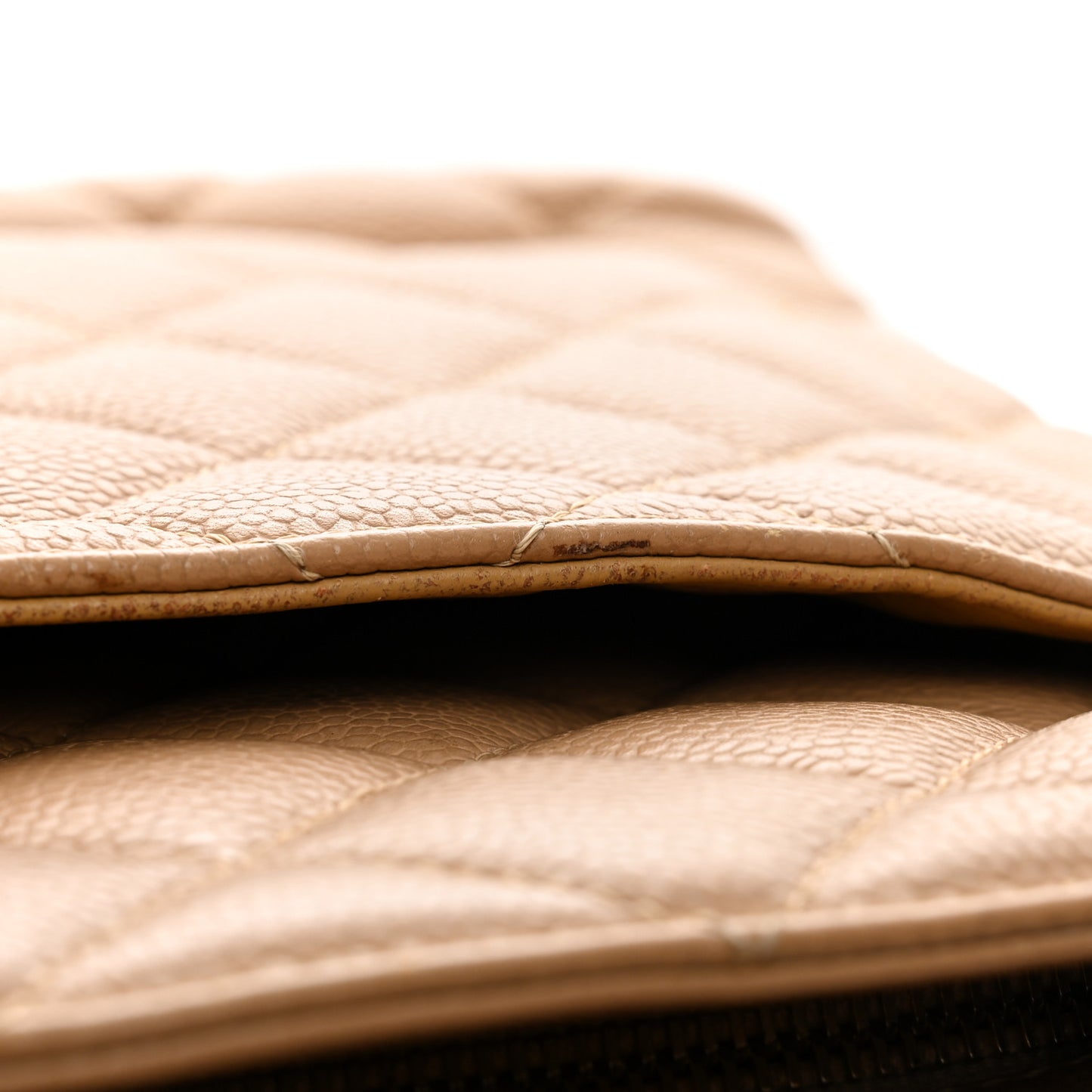 Caviar Quilted Medallion Tote Beige