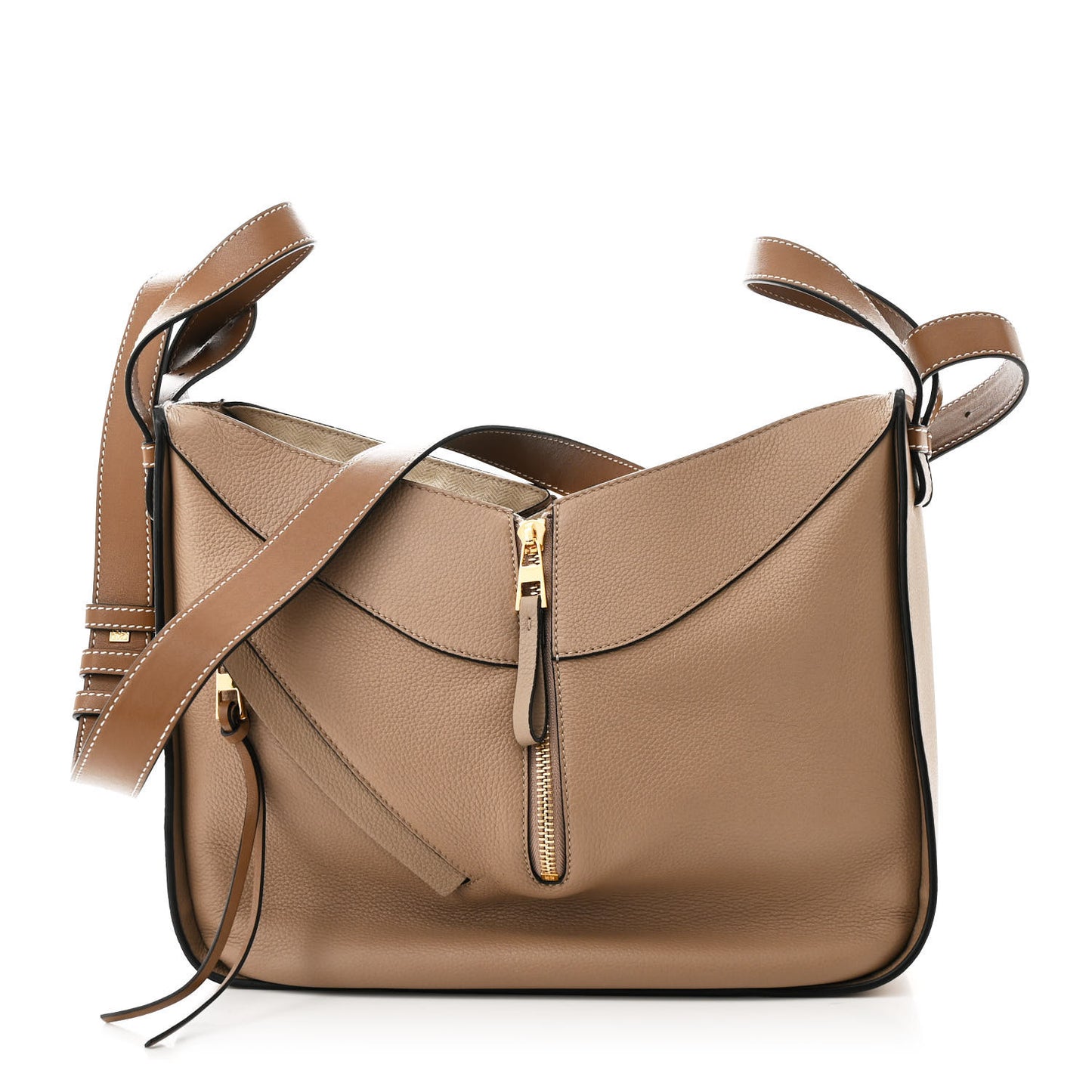 Calfskin Small Hammock Shoulder Bag Sand Mink