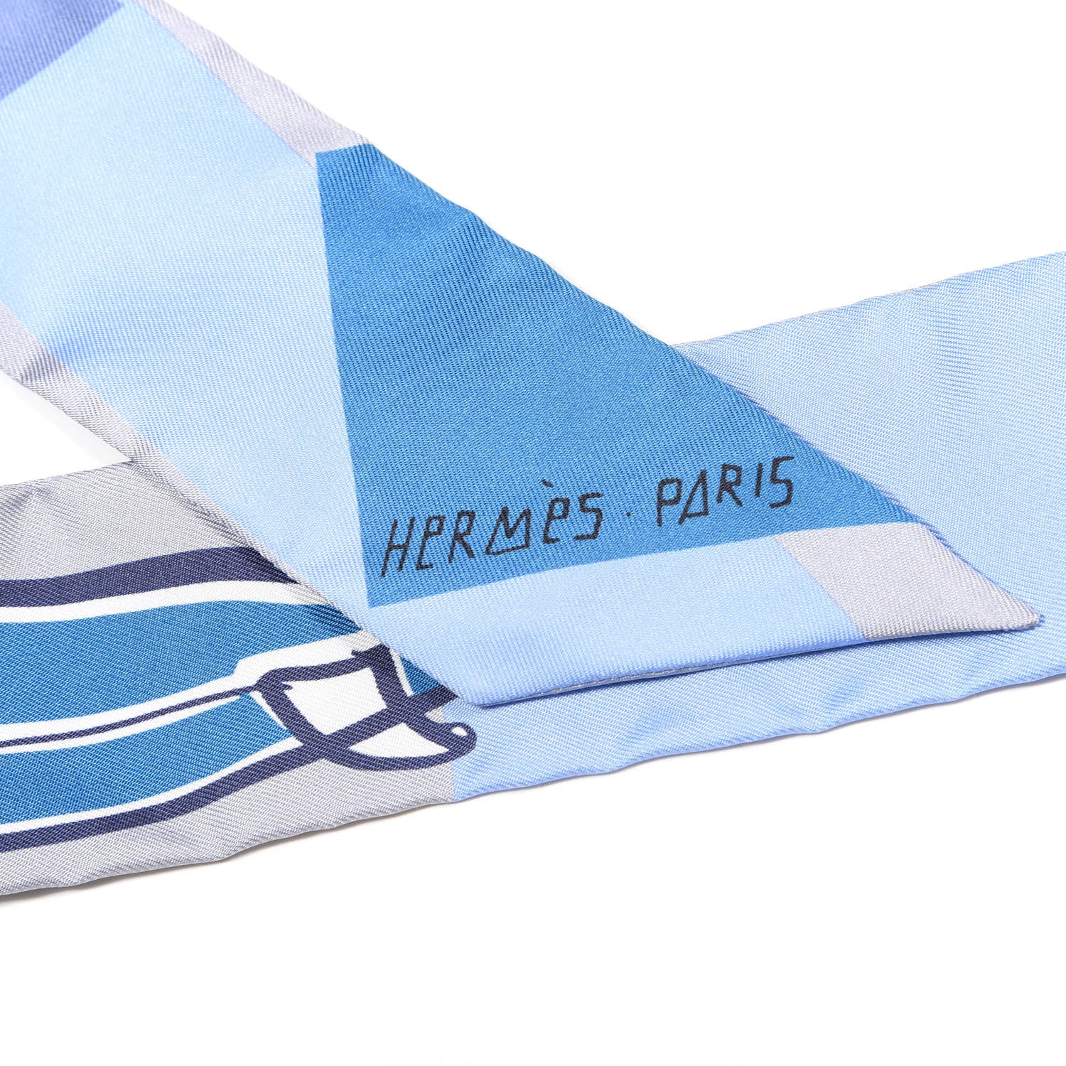 Hermes Silk Sea Surf and Fun Twilly Anthracite Marine Jean 3 of 4