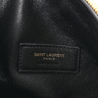 Saint Laurent Lambskin Quilted Gaby Zipped Pouch Dark Cork 5 of 9