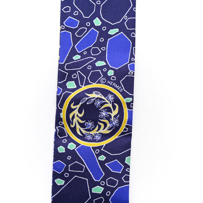 Hermes Silk La Danse Des Amazones Twilly Indigo Jaune Multicolor 3 of 4