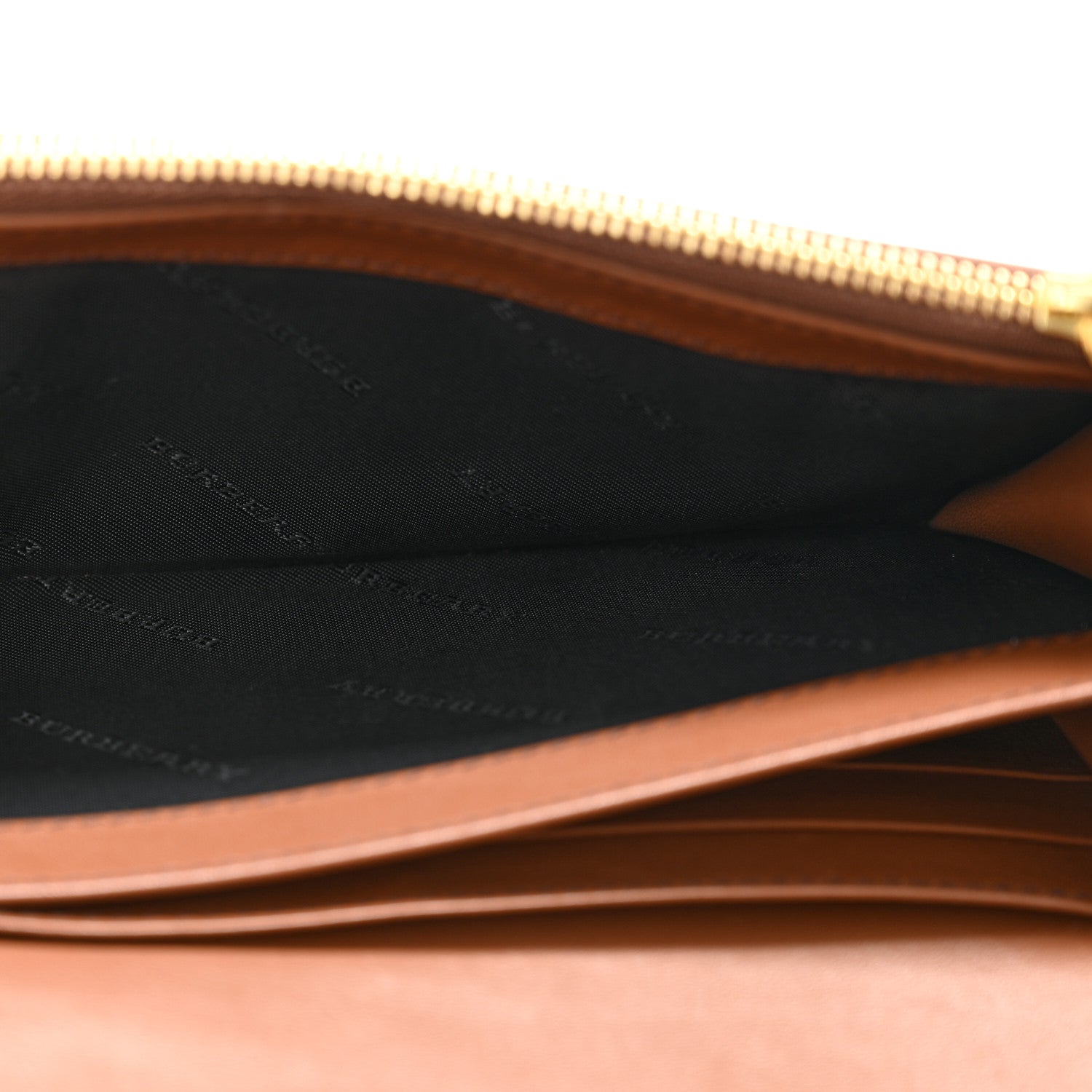 Burberry Grainy Calfskin House Check Continental Wallet Tan 5 of 11