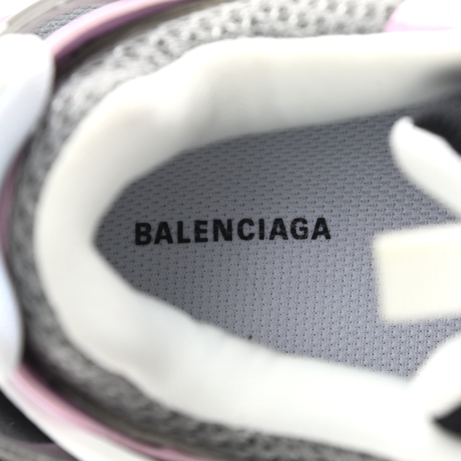 Balenciaga Mesh Rubber Bi-Color Womens Track Sneakers 37 White Pink Grey 7 of 9