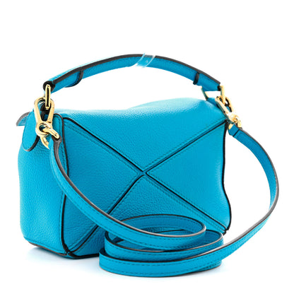 Loewe Calfskin Mini Puzzle Bag Cyan Cyan 3 of 10
