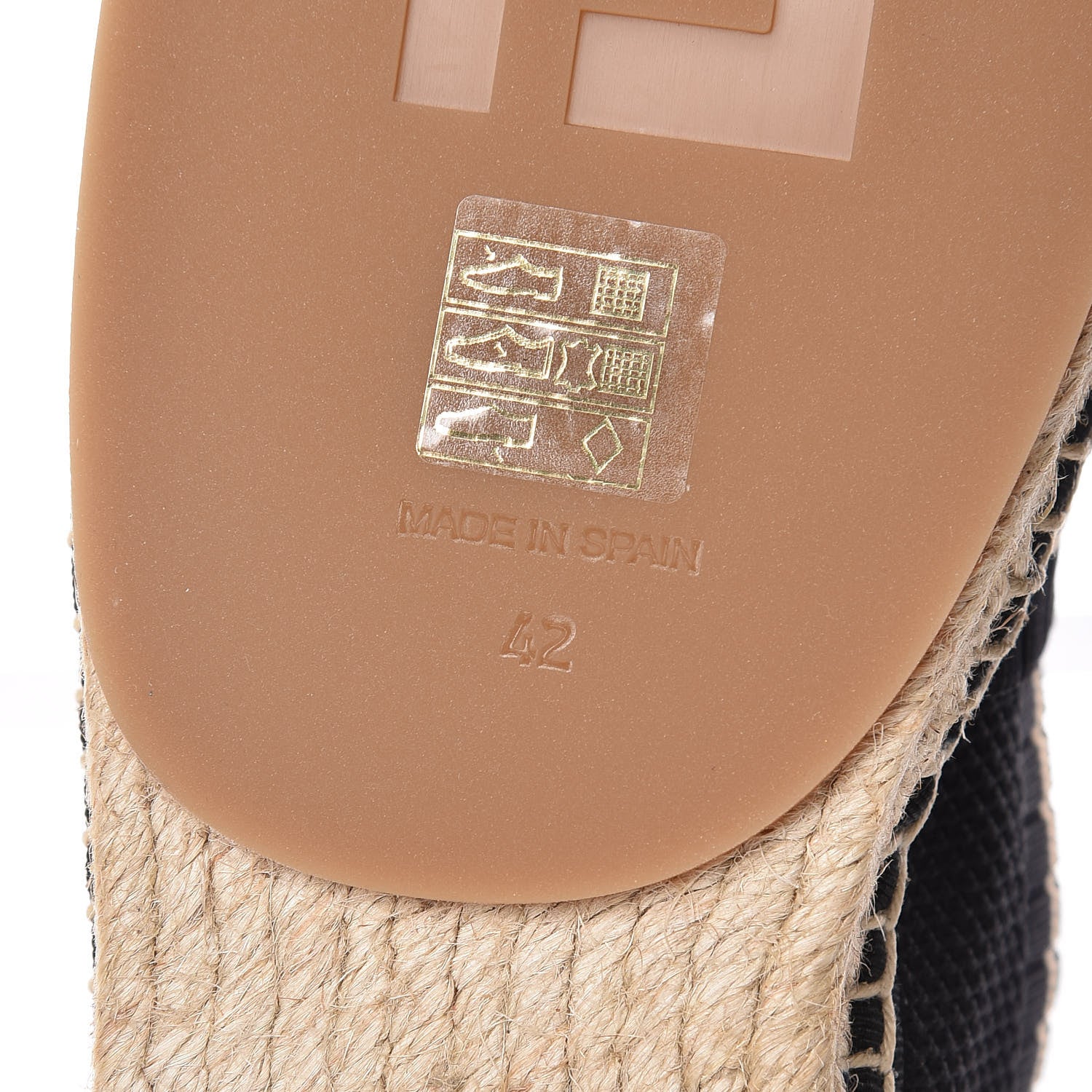 Fendi Knit Pearlescent Espadrille 42 Black 7 of 9
