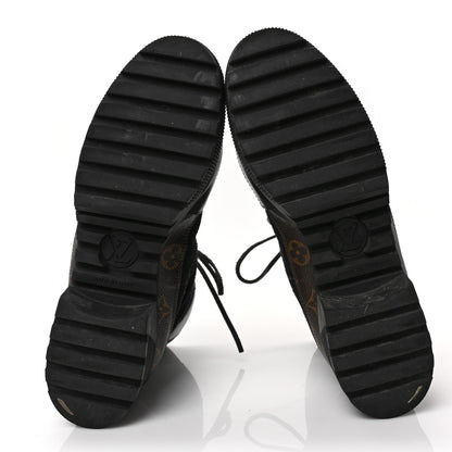 Louis Vuitton Suede Calfskin Monogram Laureate Platform Desert Boots 41 Black 5 of 6