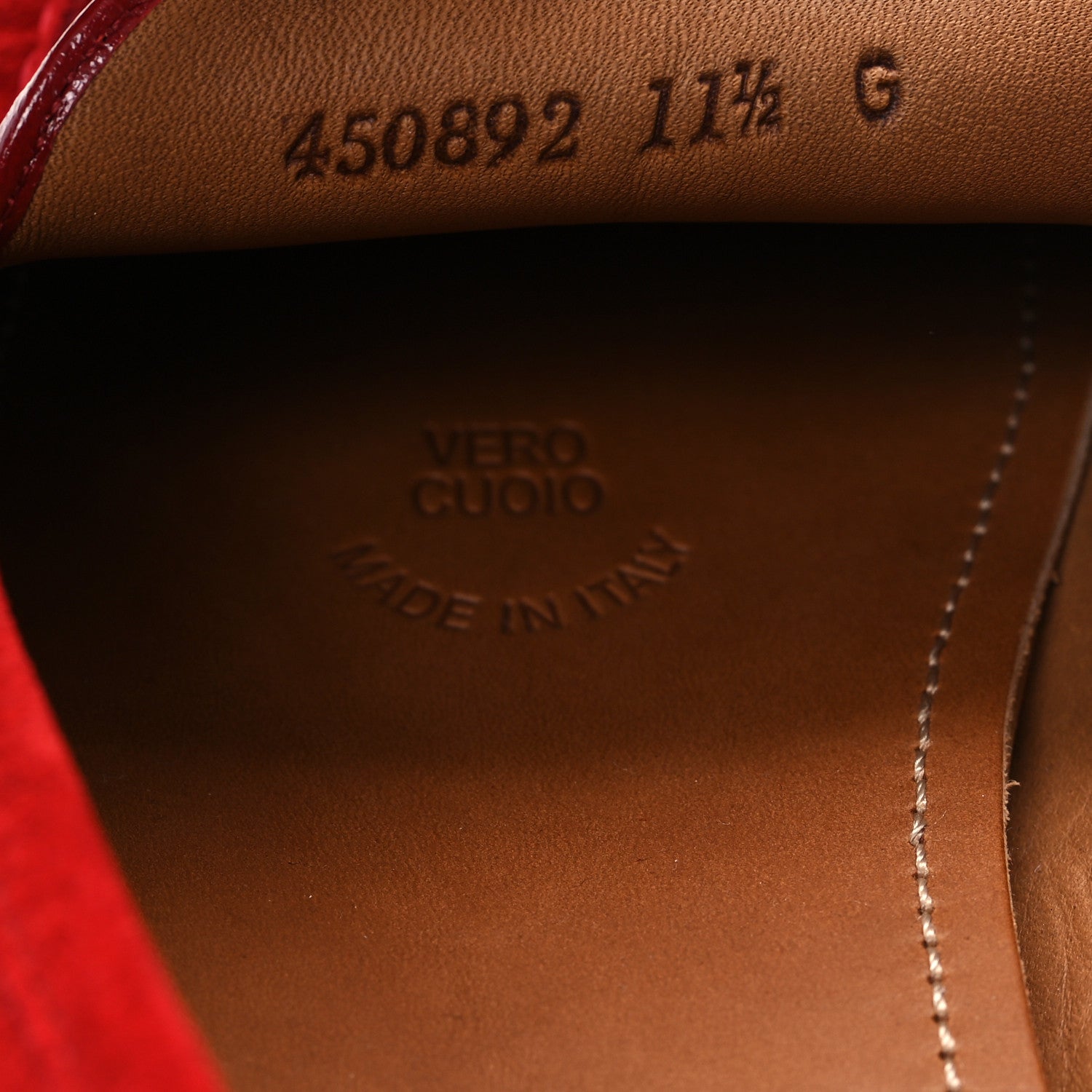 Gucci Suede Mens Horsebit Driver Loafers 11.5 Rosso 9 of 10