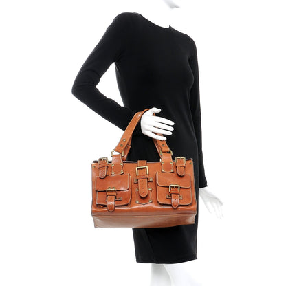 Mulberry Calfskin Roxanne Satchel Bag Brown 2 of 8