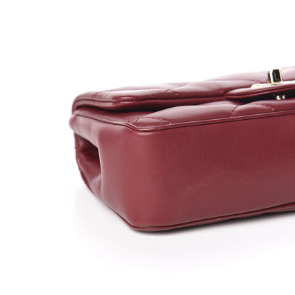 Chanel Lambskin Quilted Small Easy Carry Flap Burgundy 5 of 10