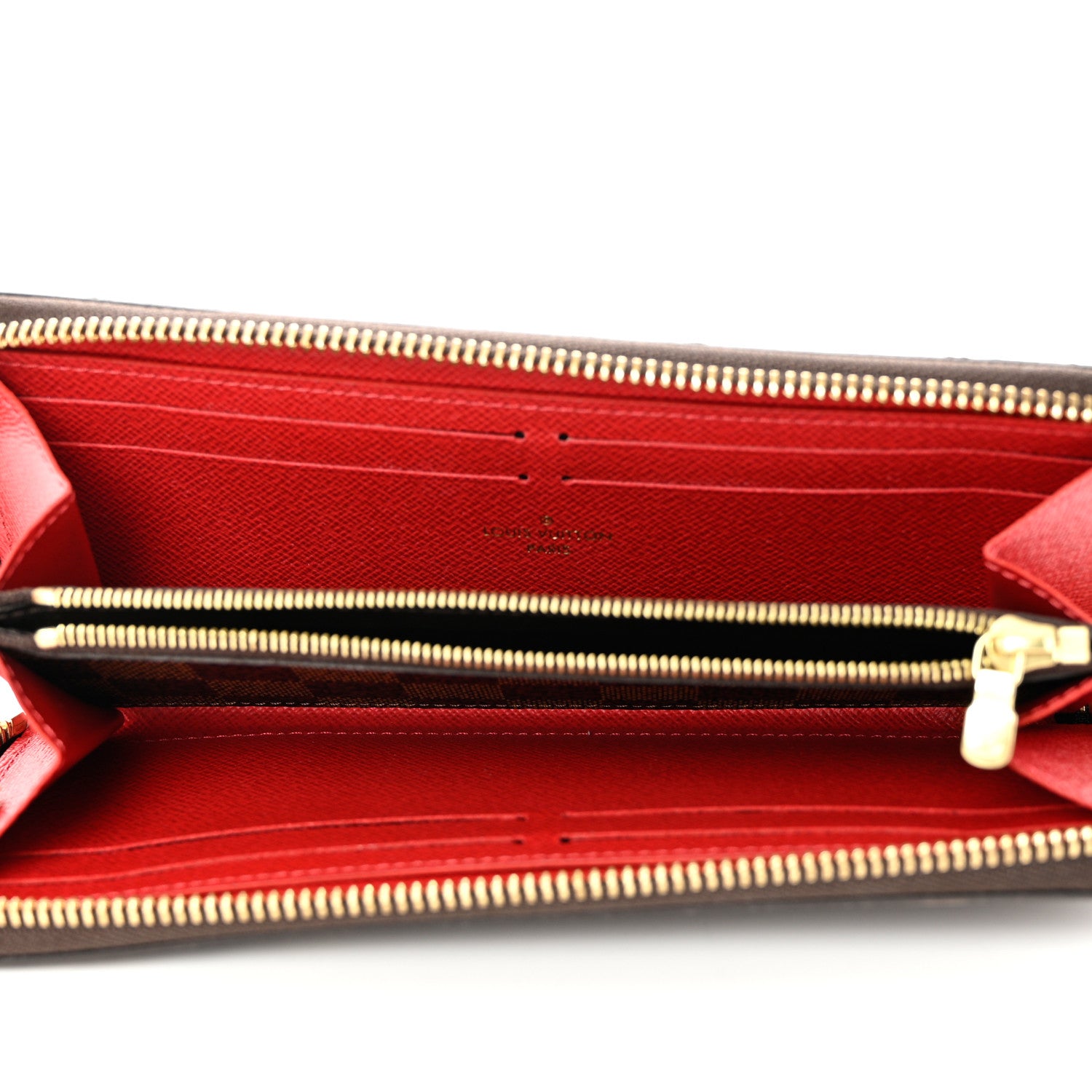 Louis Vuitton Damier Ebene Clemence Wallet Cherry 5 of 7