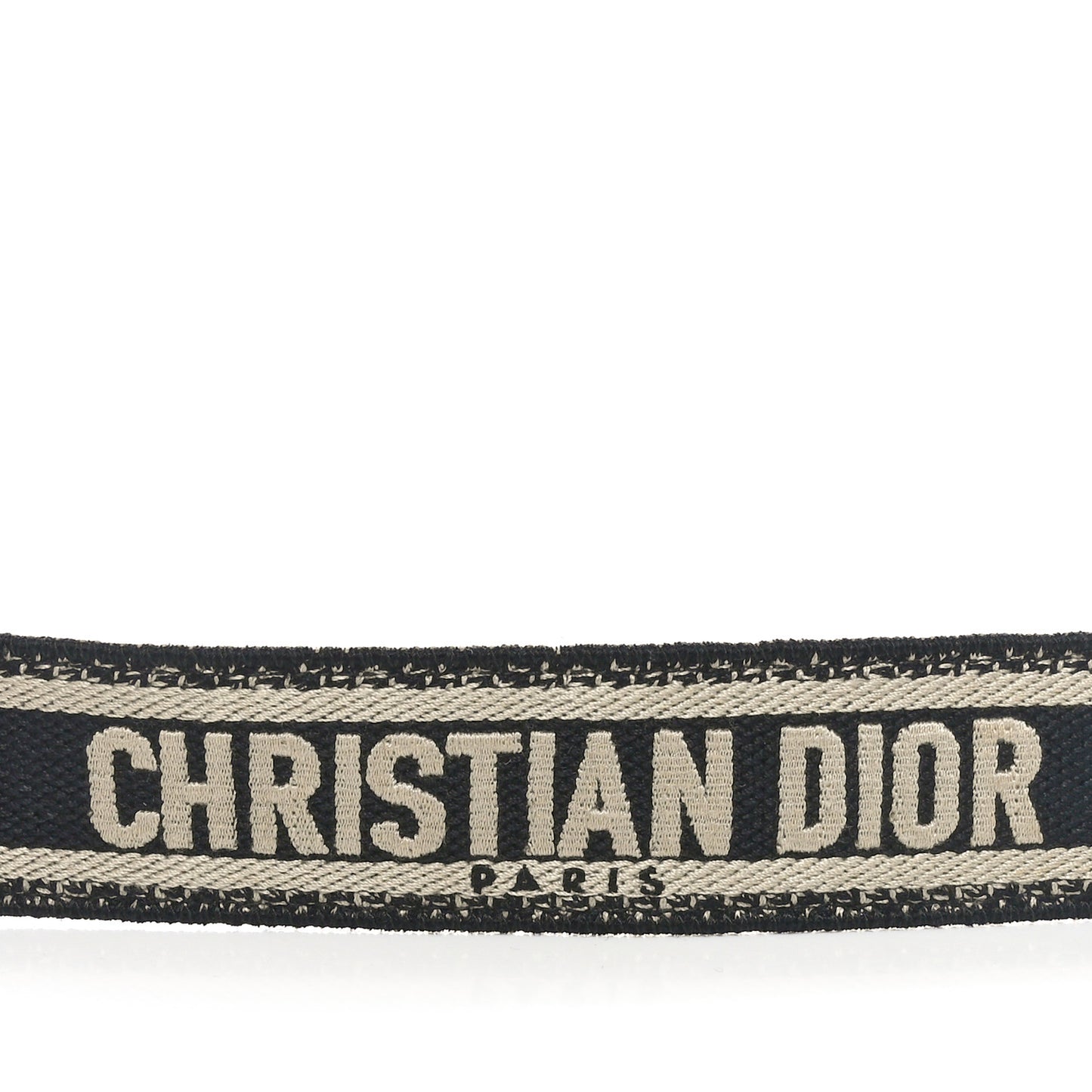 Canvas Embroidered Shoulder Strap Black