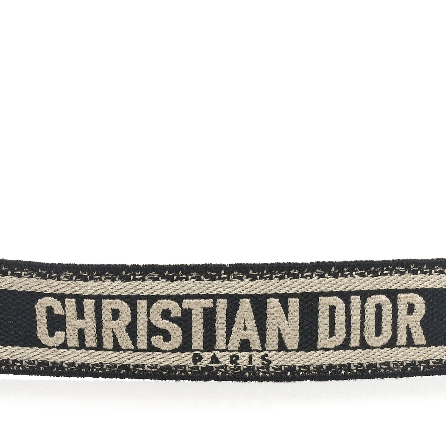 Christian Dior Canvas Embroidered Shoulder Strap Black 4 of 4