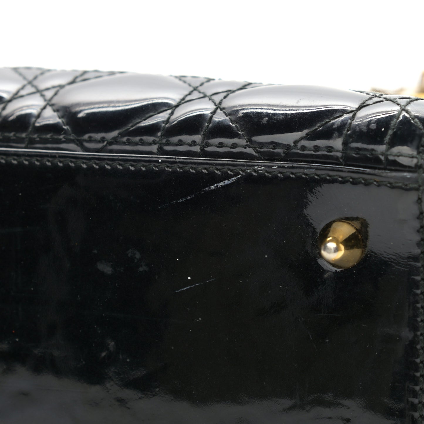 Patent Cannage Medium Lady Dior Black