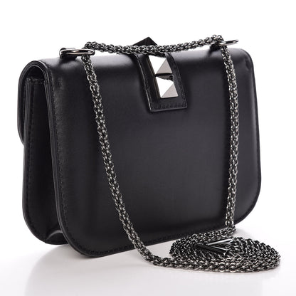 Valentino Garavani Vitello Small Glam Lock Rockstud Flap Black 3 of 9