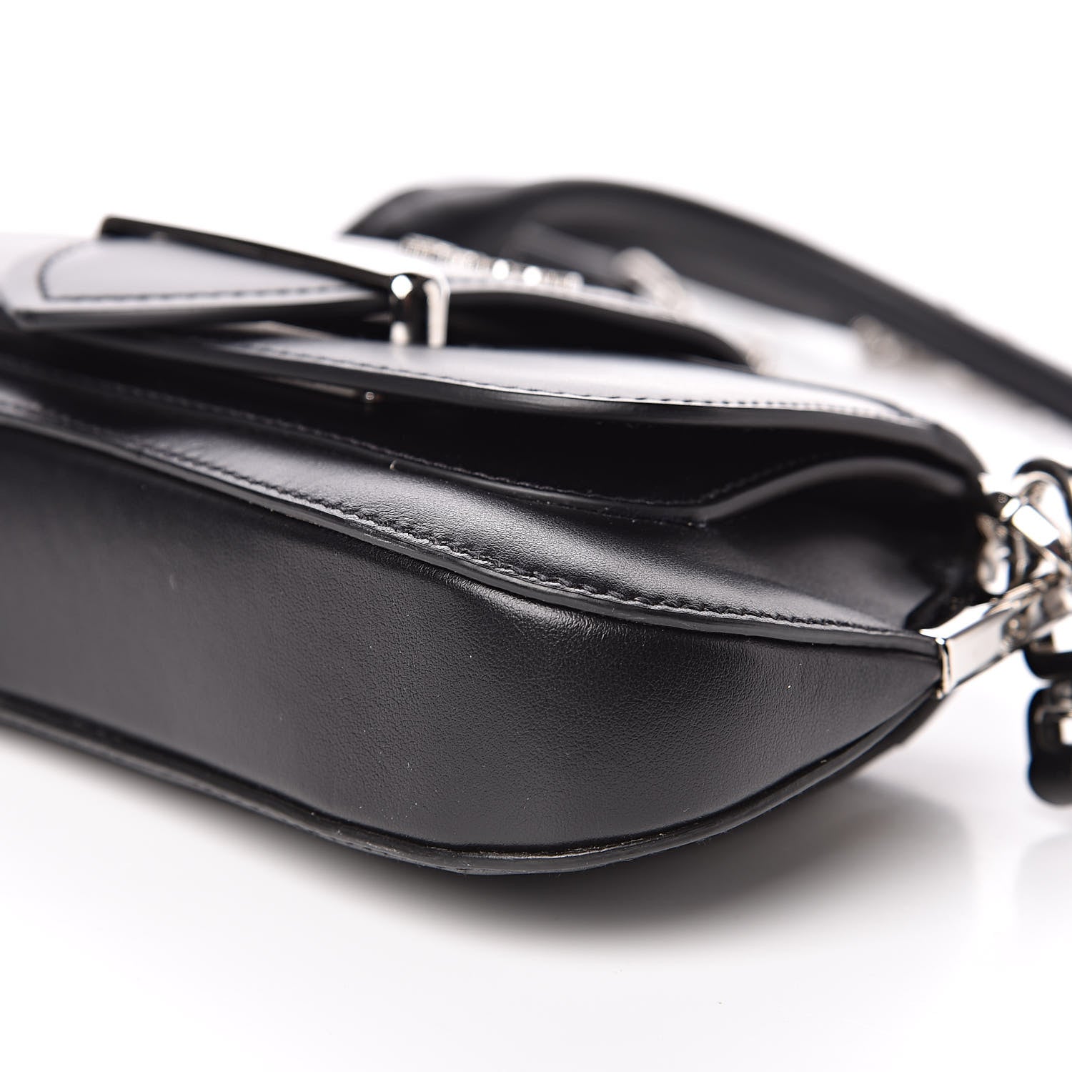 Prada City Calfskin Sidonie Shoulder Bag Black 8 of 9