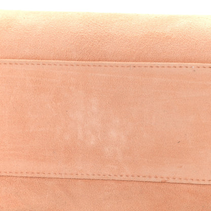 Chanel Suede Calfskin Shoulder Bag Light Orange 10 of 14