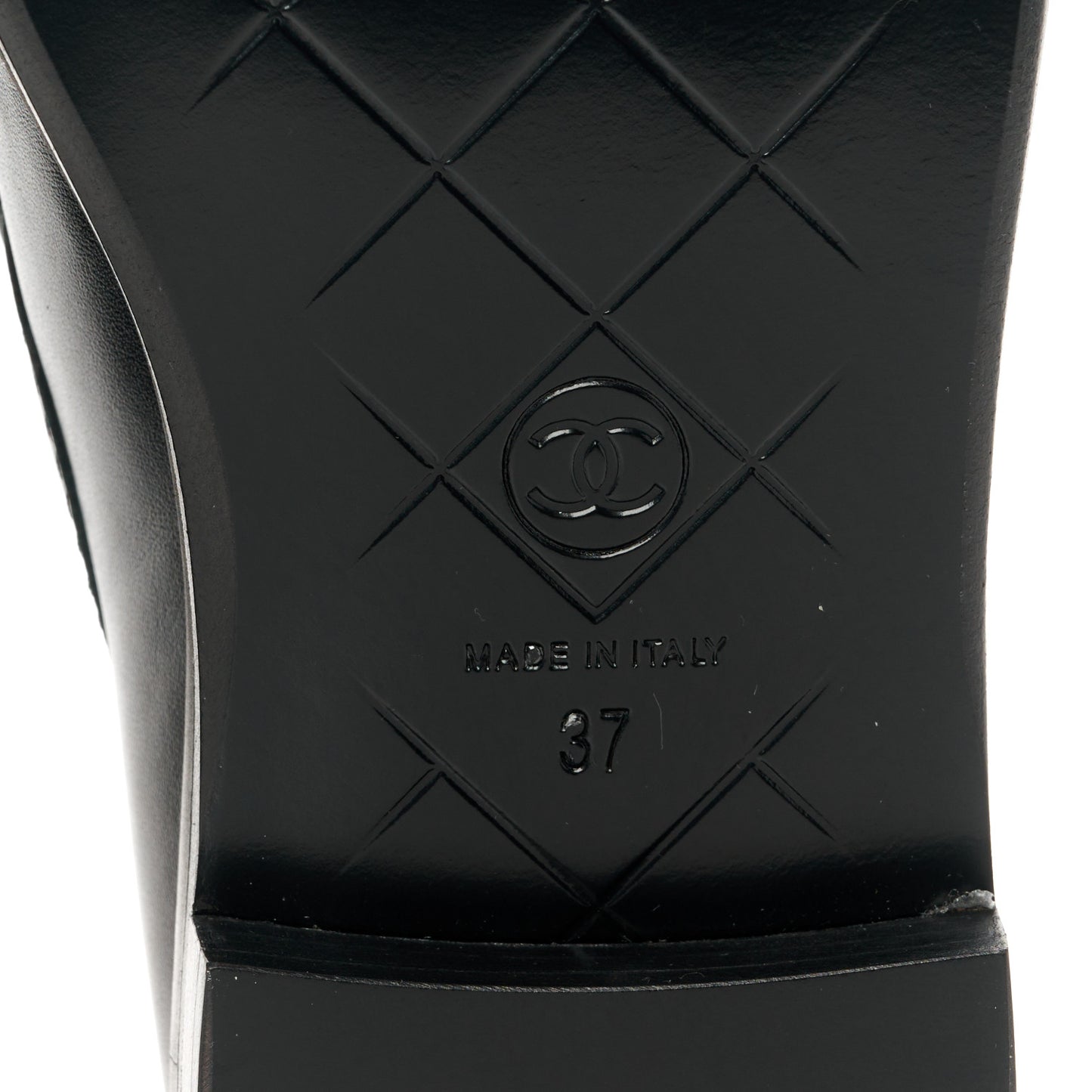 Lambskin Quilted CC Turnlock Loafers 37 Black
