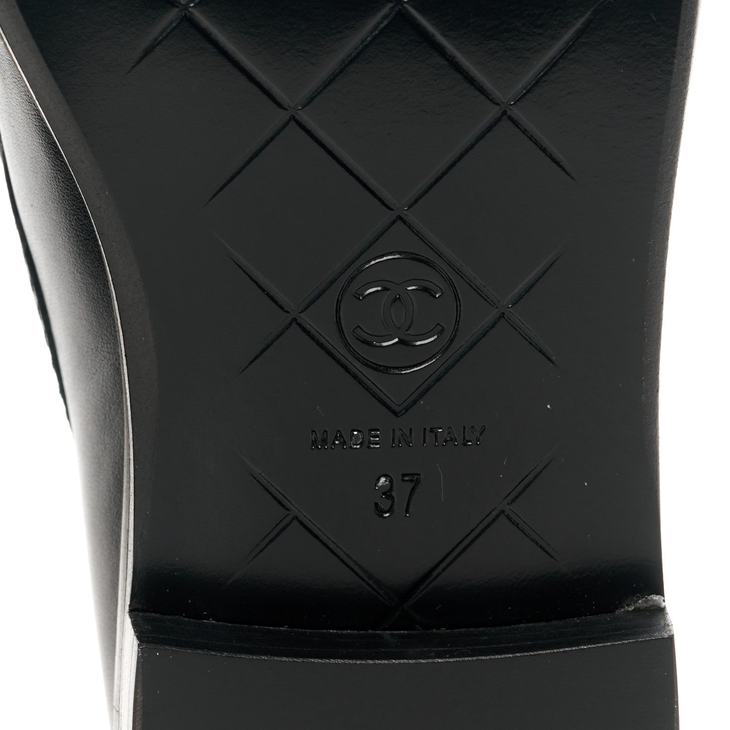 Chanel Lambskin Quilted CC Turnlock Loafers 37 Black 6 of 10