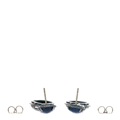David Yurman Sterling Silver Sapphire Hampton Blue Topaz Black Orchid Chatelaine Triple Drop Earrings 3 of 4