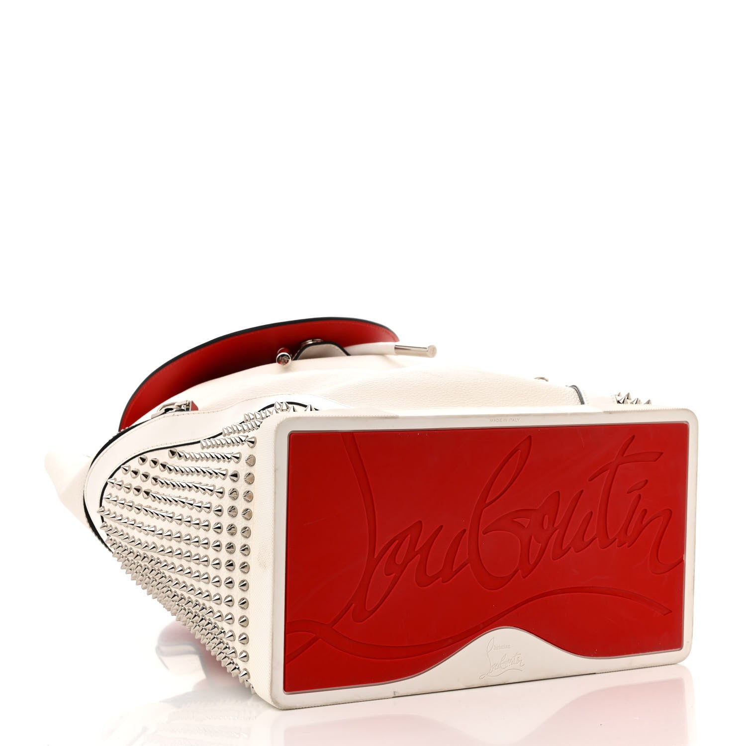 Christian Louboutin Calfskin Spiked Explorafunk Backpack White 4 of 11