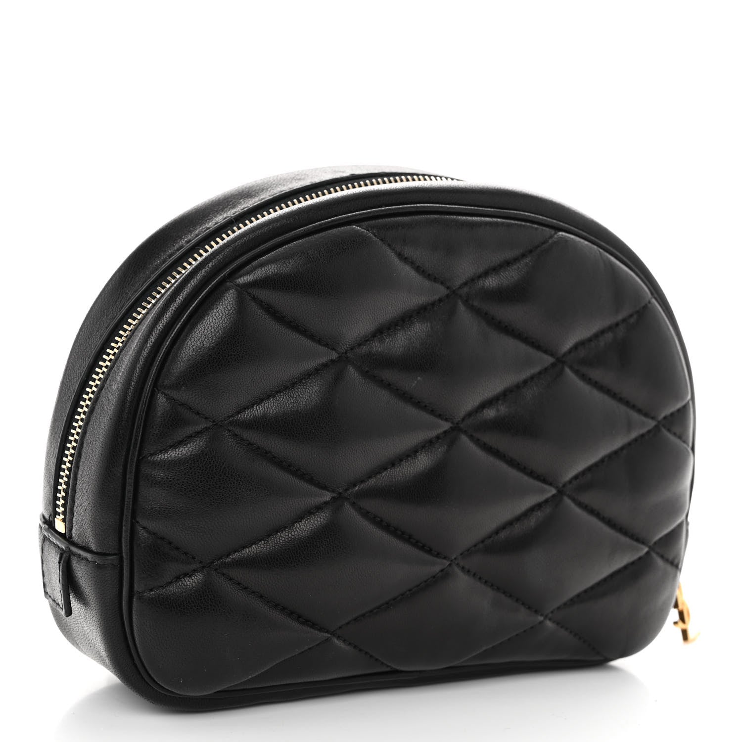 Saint Laurent Lambskin Quilted Lolita Cosmetic Pouch Black 3 of 9