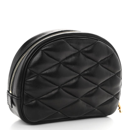 Saint Laurent Lambskin Quilted Lolita Cosmetic Pouch Black 3 of 9