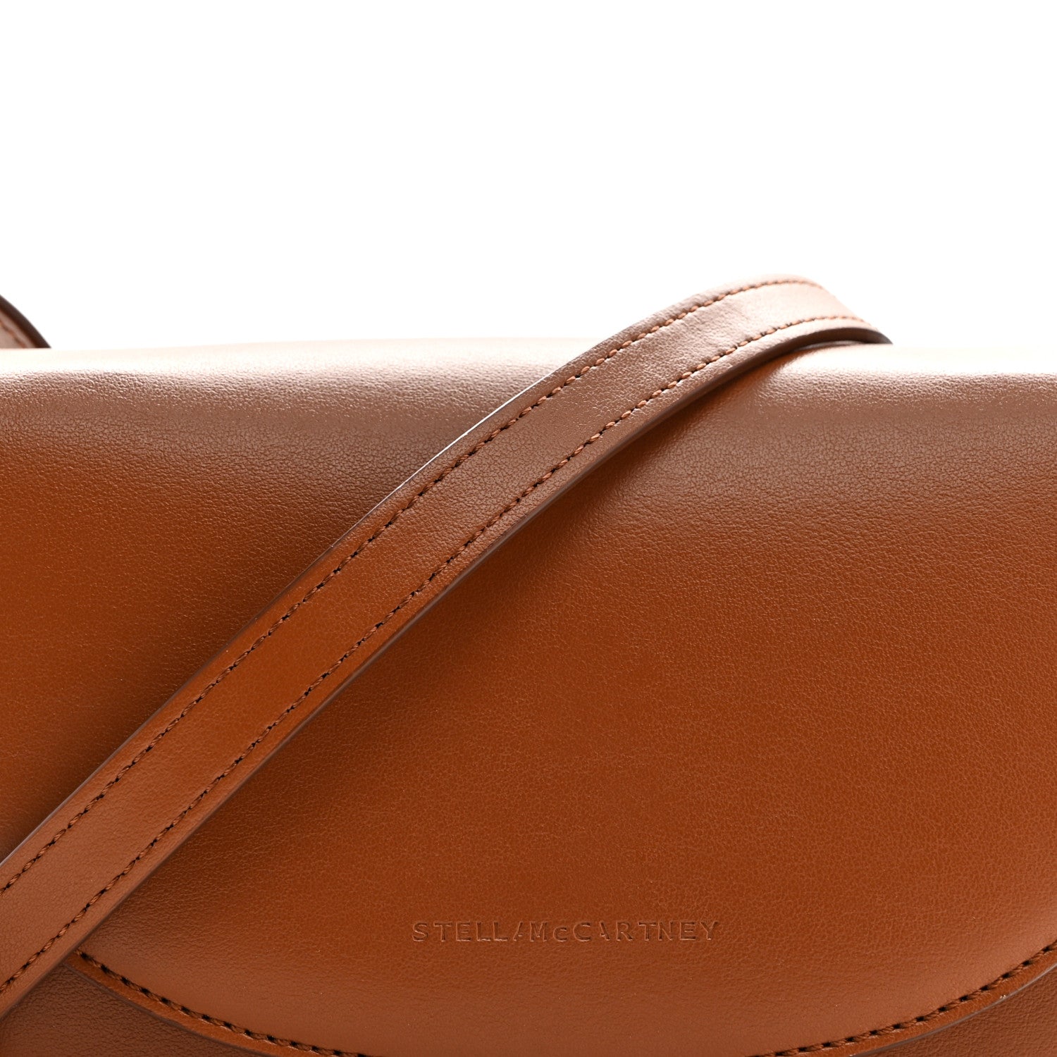 Stella McCartney Uppeal Small Frayme Whipstitch Shoulder Bag Tan Brown 8 of 10