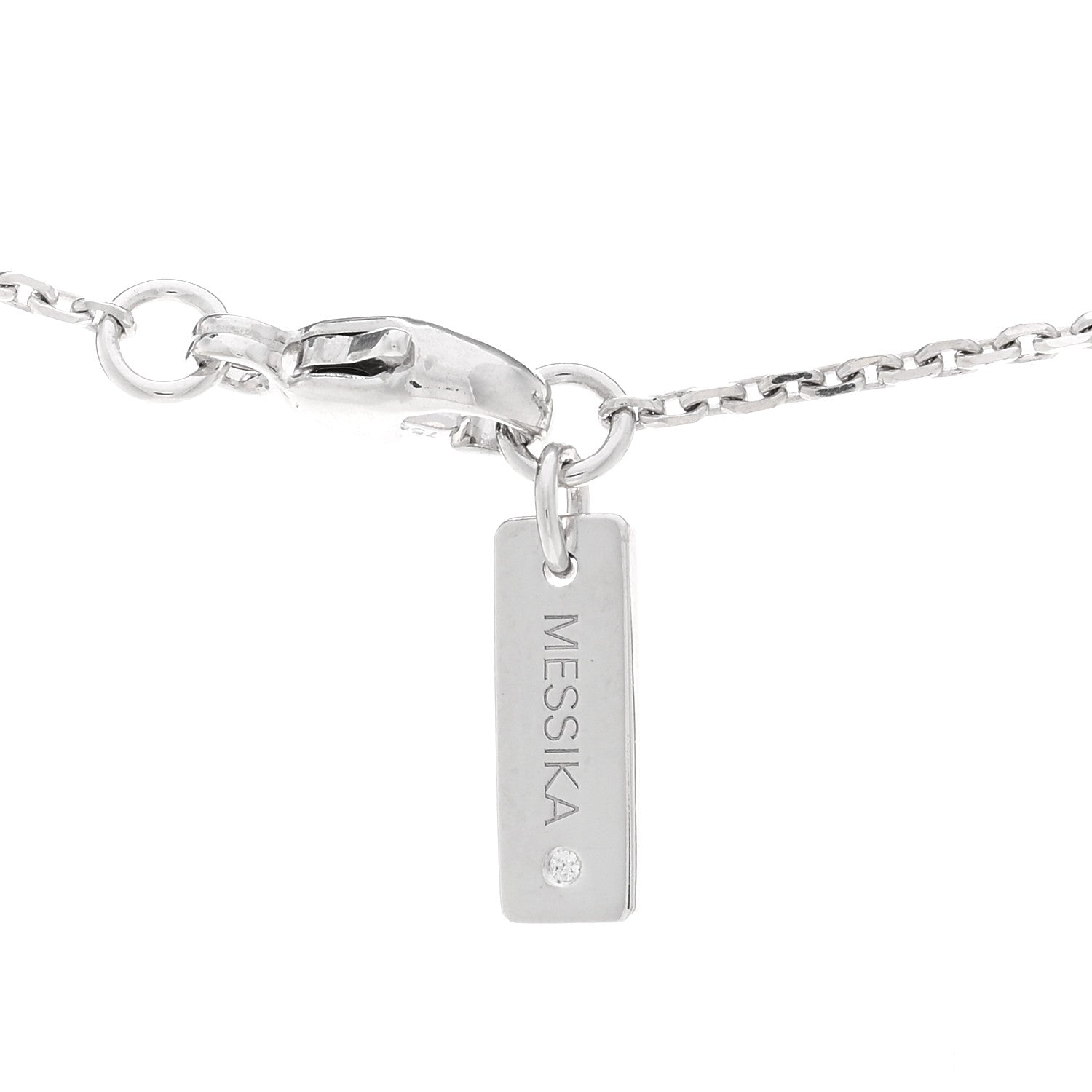 Messika 18K White Gold Diamond LM Move Uno Pave Pendant Necklace 4 of 5