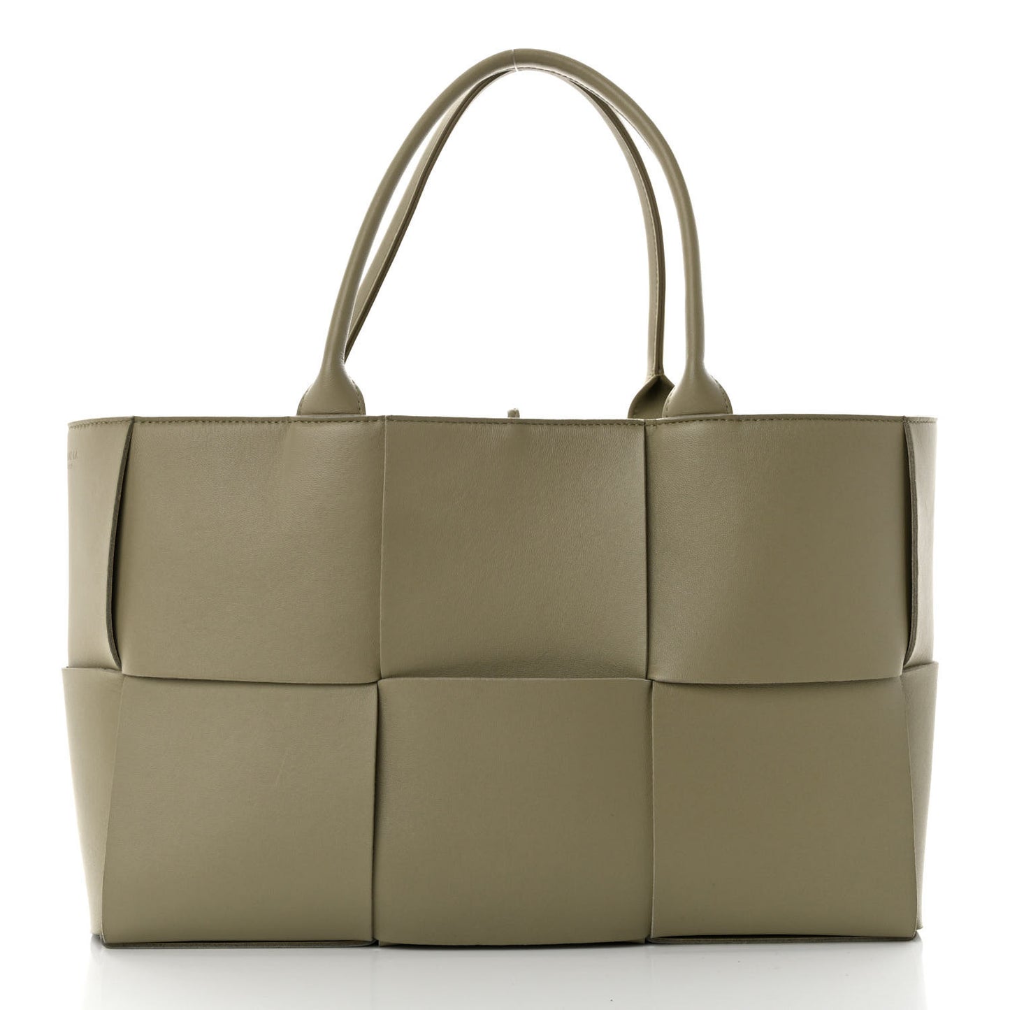 Nappa Maxi Intrecciato Medium Arco Tote Travertine