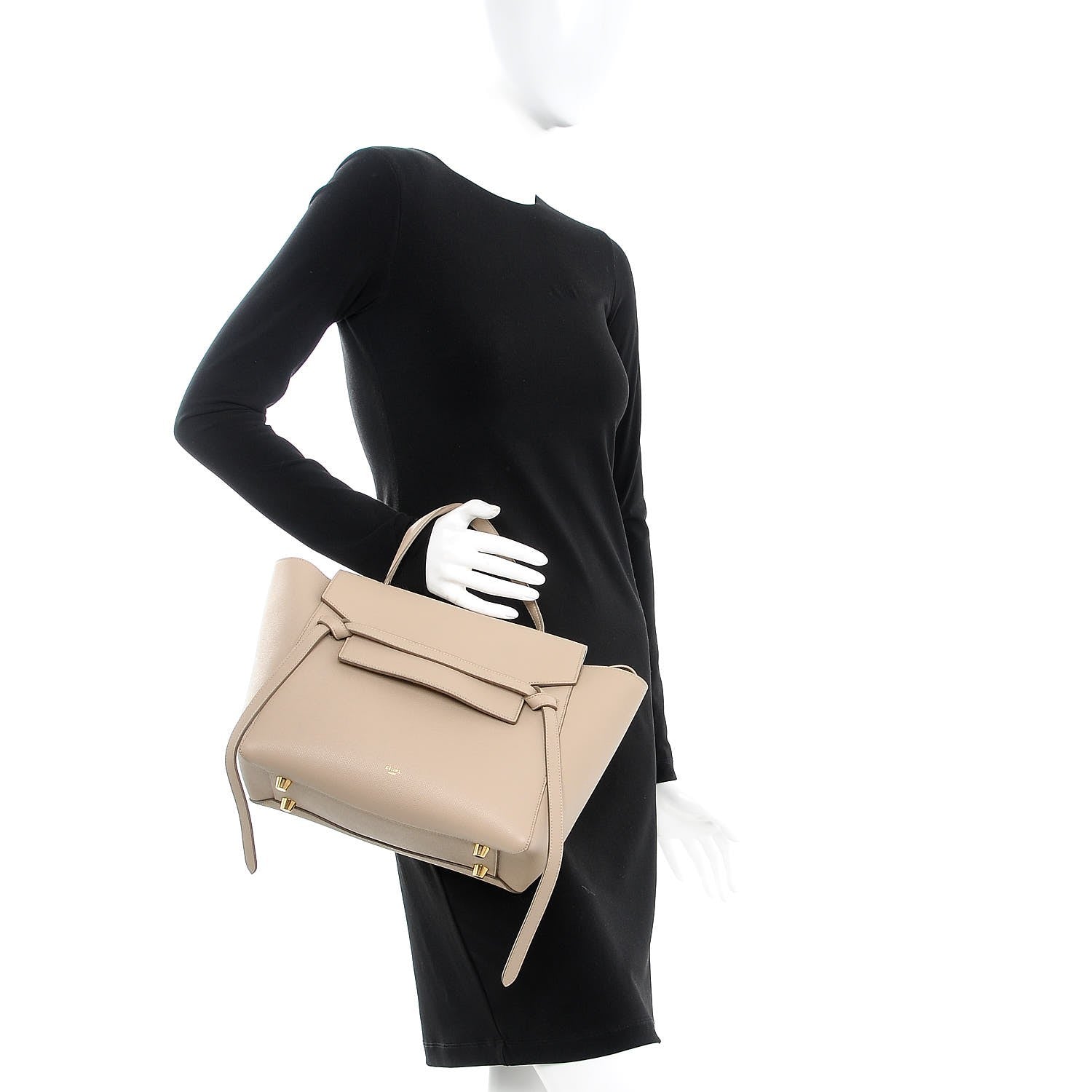 Celine Grained Calfskin Mini Belt Bag Light Taupe 3 of 8