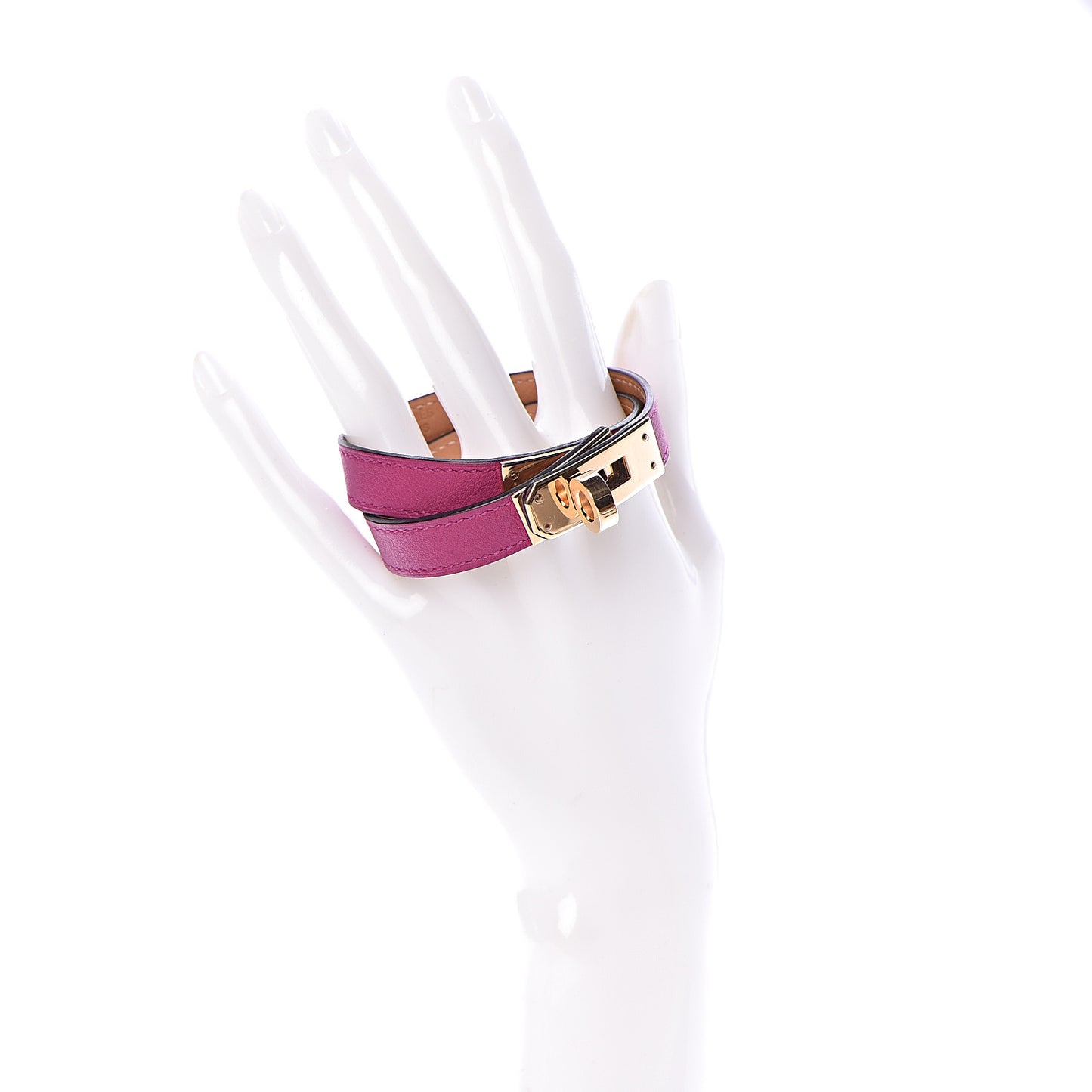 Swift Kelly Double Tour Bracelet T3 Rose Pourpre