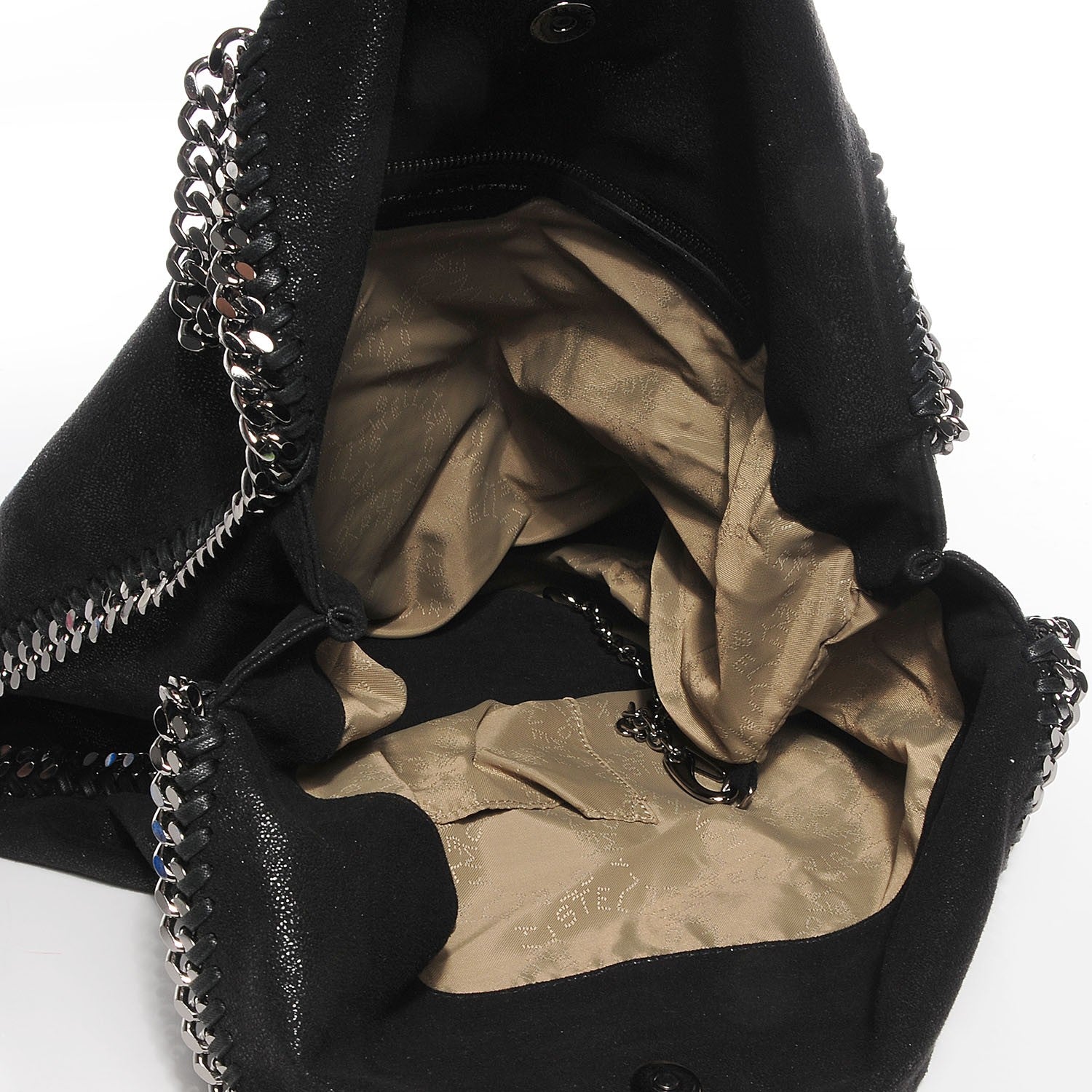 Stella McCartney Faux Leather Shaggy Deer Falabella Big Tote Black 5 of 9