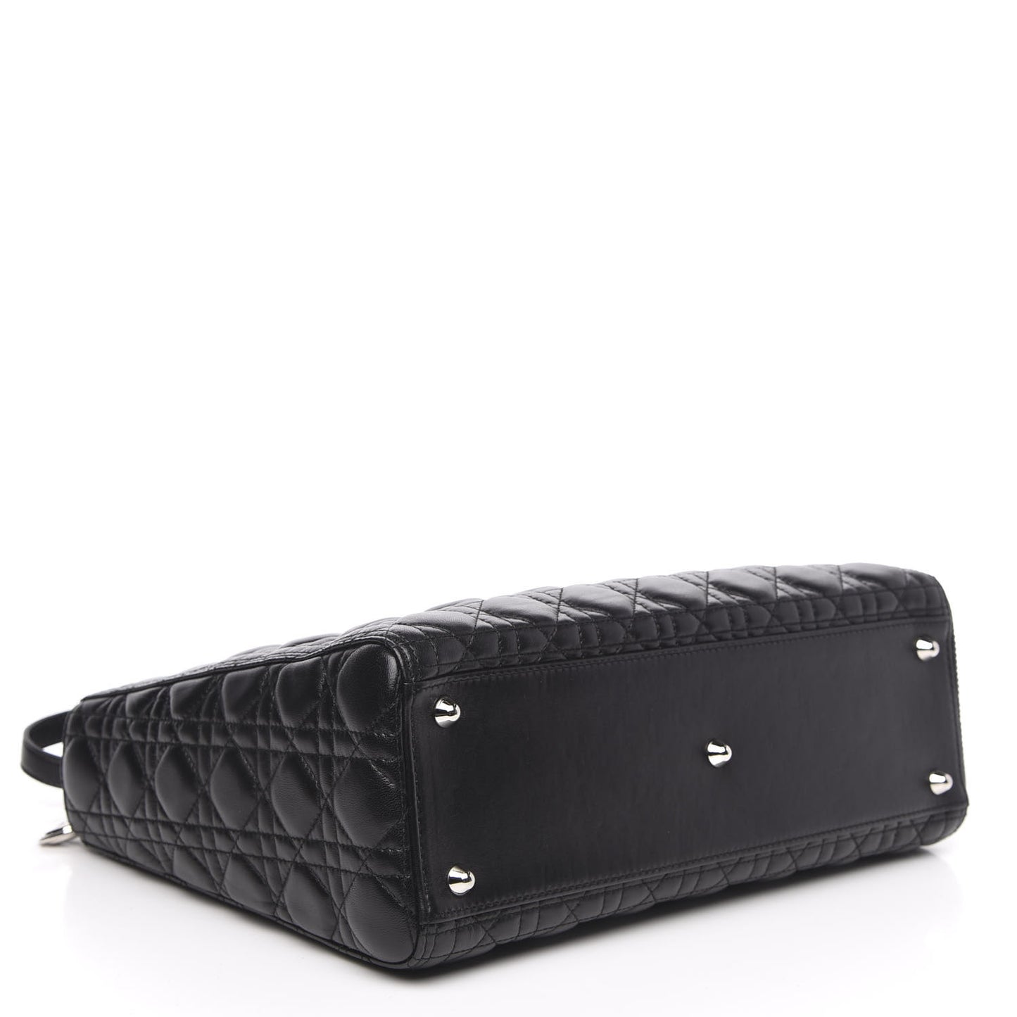 Lambskin Cannage Large Lady Dior Black