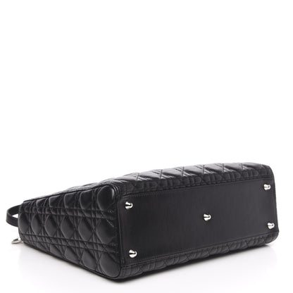 Christian Dior Lambskin Cannage Large Lady Dior Black 4 of 11