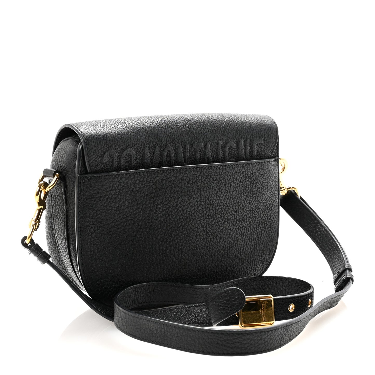 Grained Calfskin Medium Bobby Flap Black