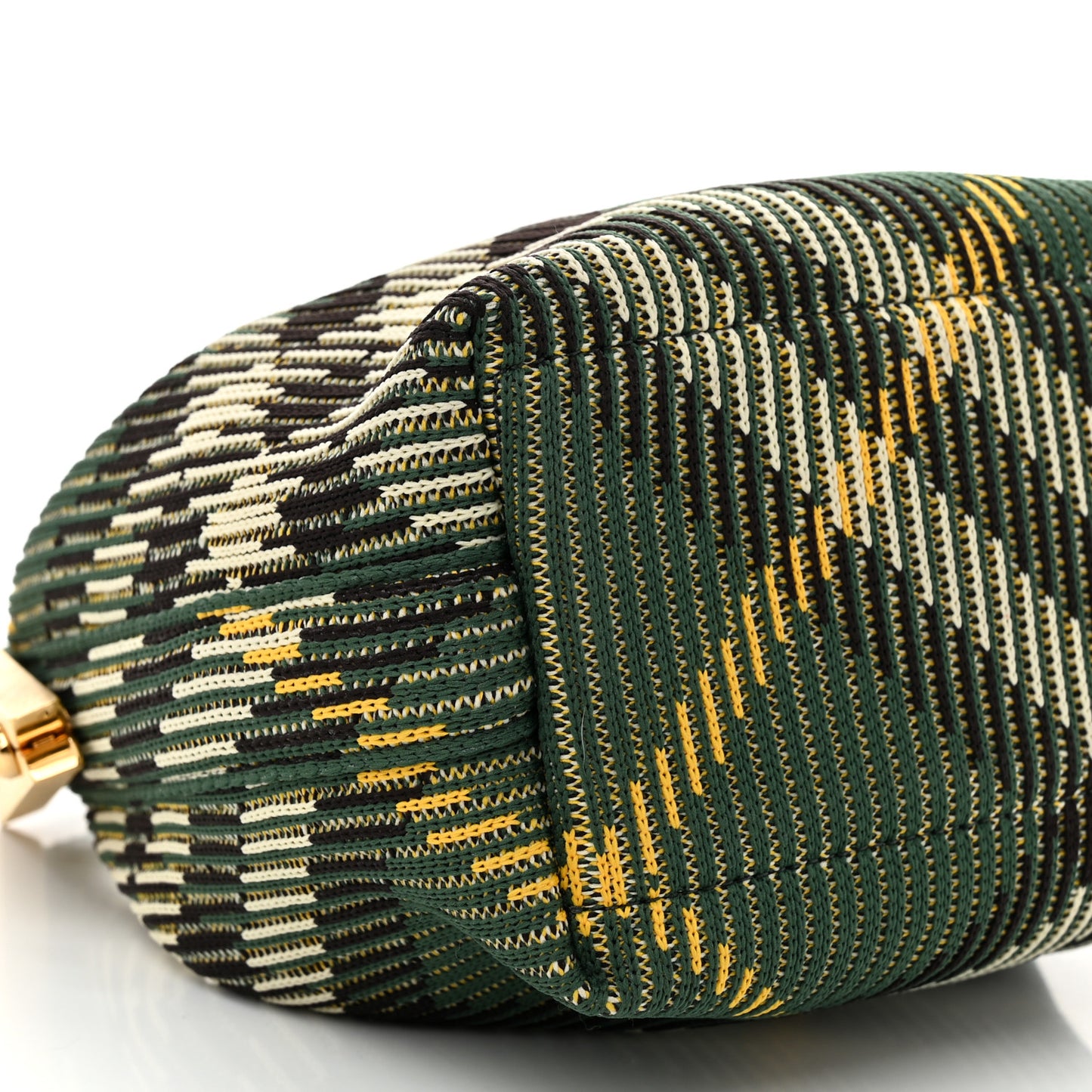Canvas Knitted Check Mini Peg Duffle Bag Ivy