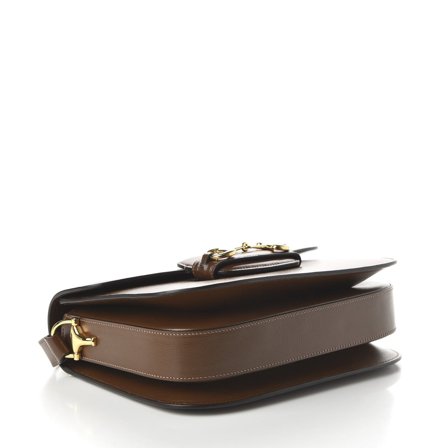 Azalea Calfskin Horsebit 1955 Shoulder Bag Brown Sugar