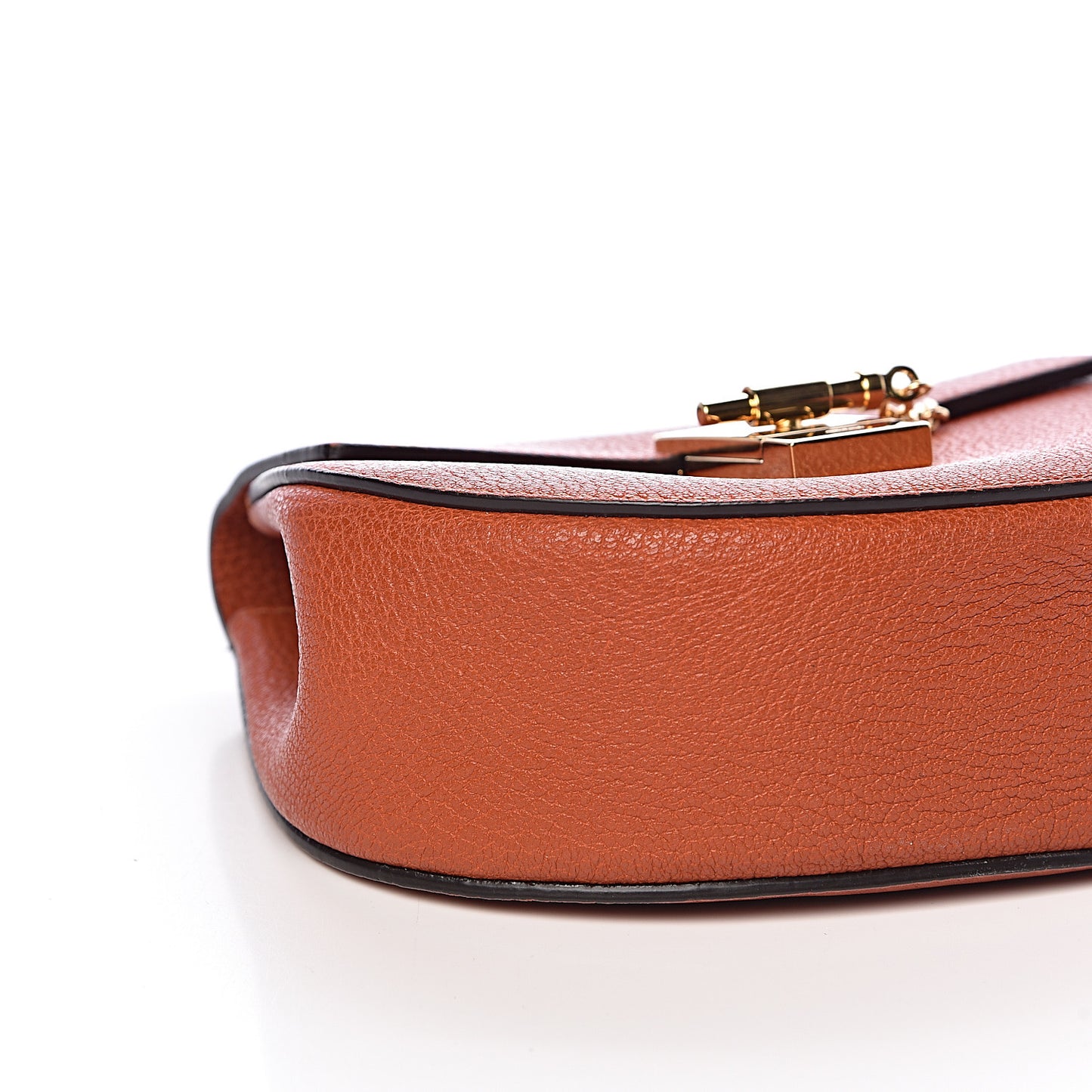 Grained Lambskin Mini Drew Shoulder Bag Foxy Orange