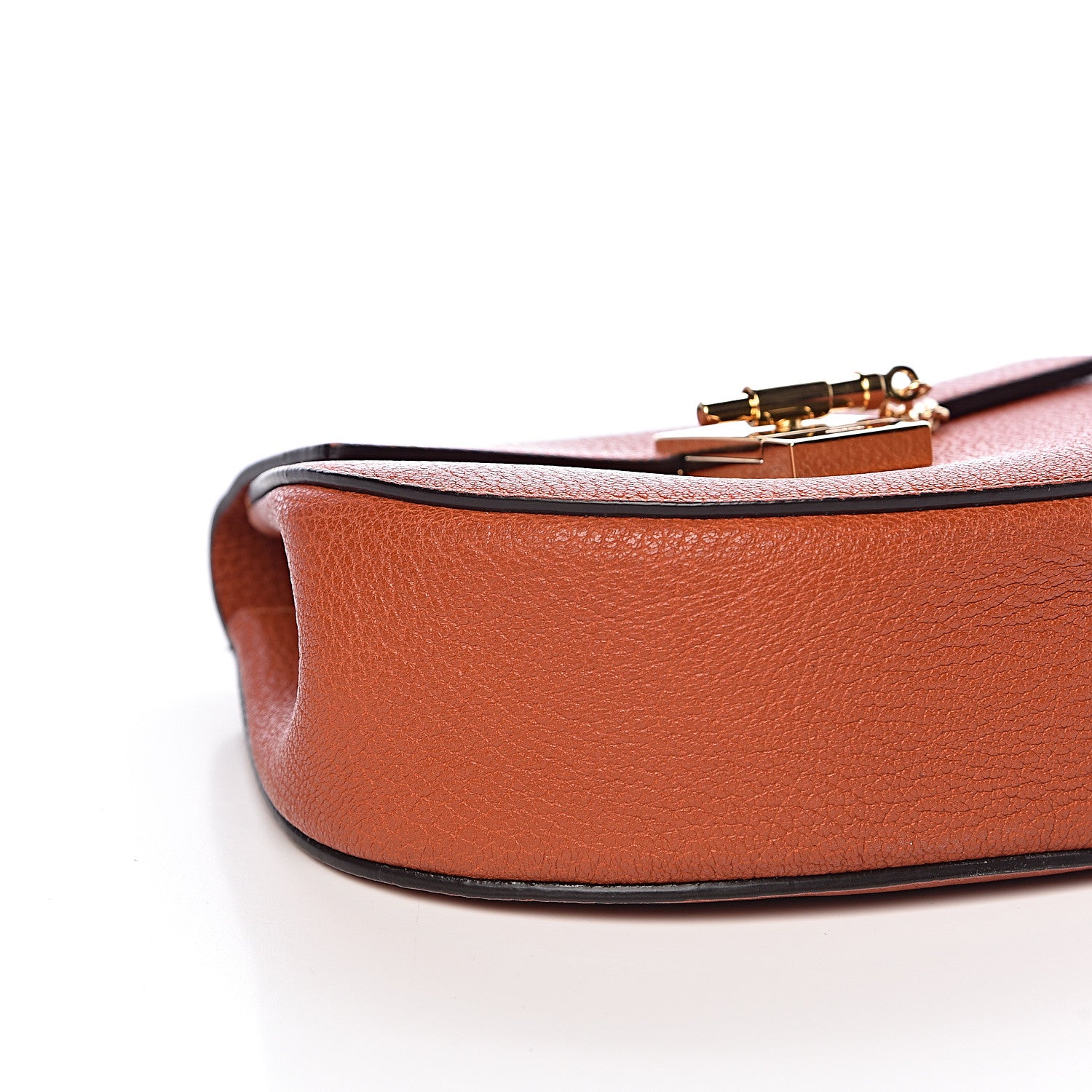 Chloe Grained Lambskin Mini Drew Shoulder Bag Foxy Orange 7 of 9