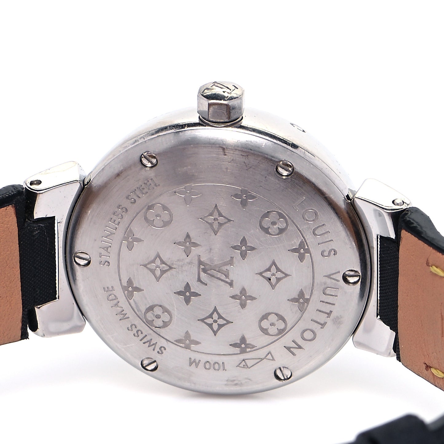 Stainless Steel Douceur Diamond Mother of Pearl 28mm Tambour Lovely Quartz Watch