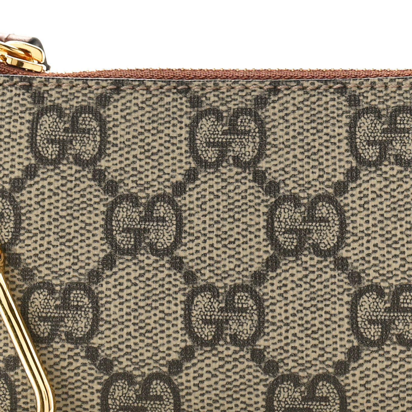 GG Supreme Monogram Key Case Brown